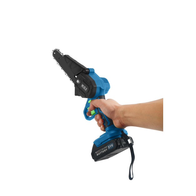 Kraft&Dele mini akkus láncfűrész szett 6", 21 V, töltővel és 2 db akkuval