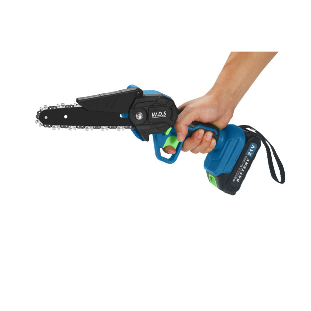 Kraft&Dele mini akkus láncfűrész szett 6", 21 V, töltővel és 2 db akkuval
