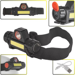 Keltin akkus fejlámpa 200Lumen,  3W, 800 mAh akkuval