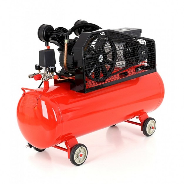 Kraft&Dele 100 L-es 2 hengeres olajos kompresszor 8bar, 480L/min, 230V