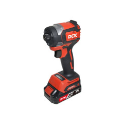 DCK Akkus ütvecsavarozó 1/4" 208 Nm szénkefe nélküli 20 V (2 x 4,0 Ah akku + töltő)