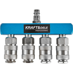 Kraft&Dele Pneumatikus gyorscsatlakozó 4 kimenettel, 1/4"