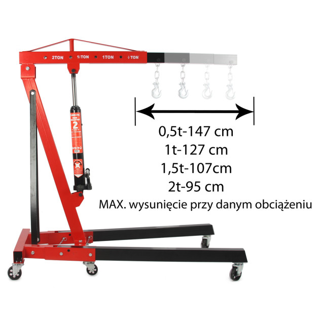 Marpol 2 tonnás összecsukható motorkiemelő zsiráf (kék munkahengeres)