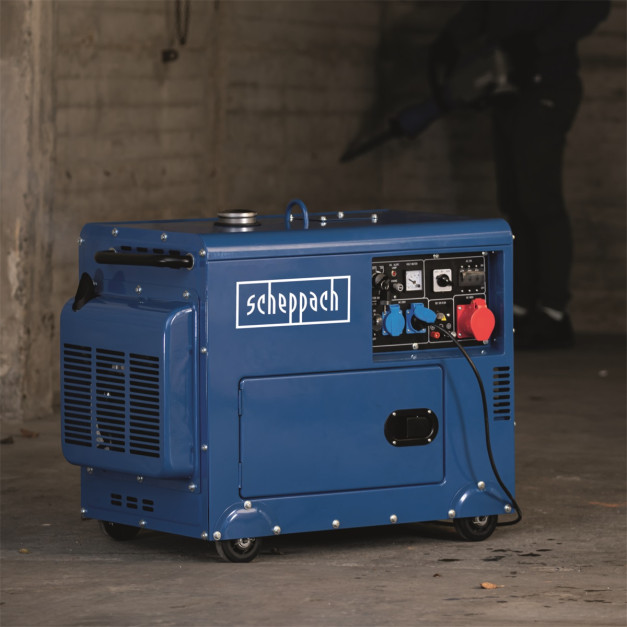 Scheppach dízel áramfejlesztő AVR szabályozással, 5000 W