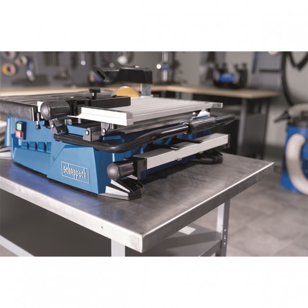 Scheppach Csempe-és burkolatvágó tolóasztallal, 900 W, max. vágómagasság 32 mm, Max. vágási hossz 450 mm
