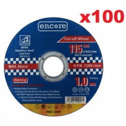 ENCORE Vágókorong 115 x 1,0 x 22,23 INOX, 100 db