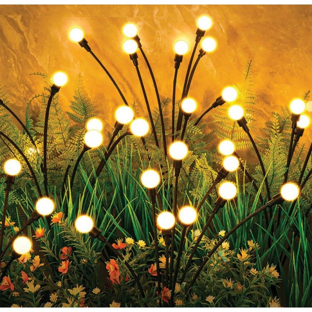 STR Firefly napelemes kerti lámpa, 6x LED, rozsdamentes acél, 72 cm