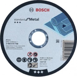 BOSCH vágókorong Standard fémhez 125 x 1 x 22,23 mm, egyenes