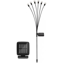STR Firefly napelemes kerti lámpa, 6x LED, rozsdamentes acél, 72 cm