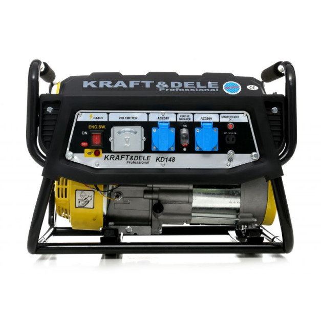 Kraft&Dele benzines áramfejlesztő 2x230V, 1x12V, 3500W, AVR