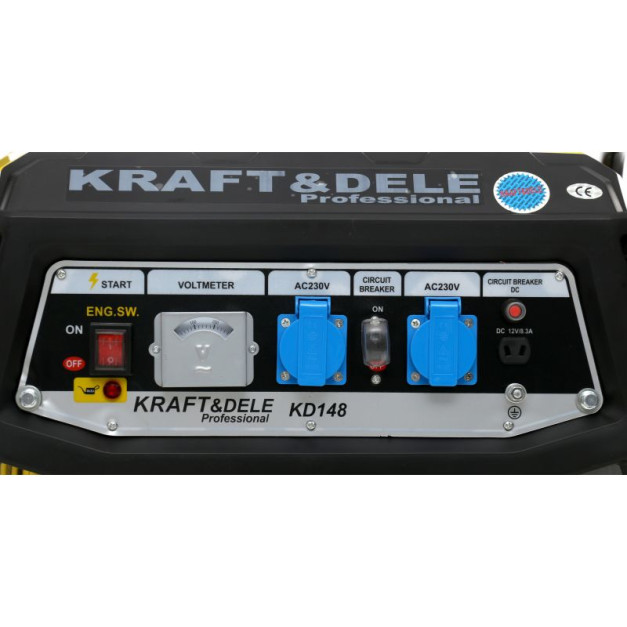 Kraft&Dele benzines áramfejlesztő 2x230V, 1x12V, 3500W, AVR