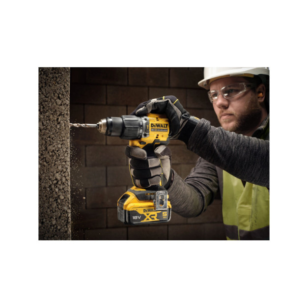 DEWALT Akkus ütvefúró-csavarozó kompakt 18 V szénkefe nélküli 74Nm (akku + töltő nélkül)