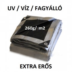 Extra erős, vízálló , UV és fagyálló takaróponyva 260g/m2 , 2x3 m