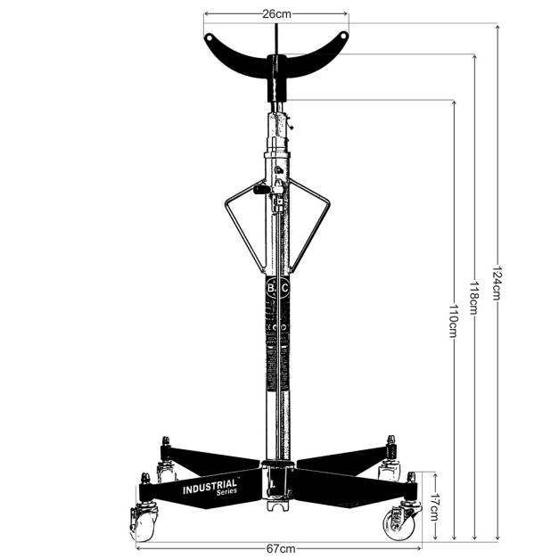 BJC Váltóemelő, 0,6 t, 124-200 cm