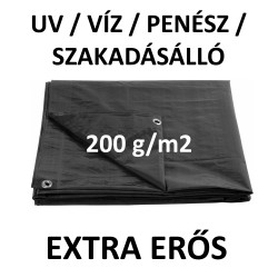 Strend Pro vízálló, vastag takaróponyva 200g/m2 antracit 2x2m